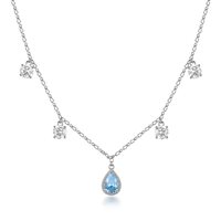 Collier Brosway Femme FANCY - CLOUD LIGHT BLUE in Argent FCL133